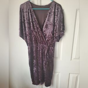 Dark Purple Velvet Dress